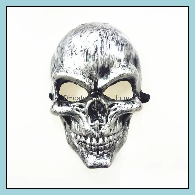 Full Face Skull PVC Zombie Skeleton Mask 4 Colors Halloween costume Masquerade For Party Cosplay NightClub