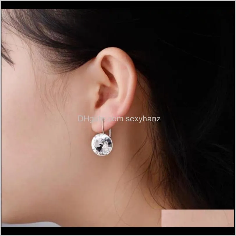 Drop Delivery 2021 Классические серьги Bella Stud Crystalls из модного розового золота/Sier Color Piercing Party Jewelry For Women Gift 122 U2 1PQH