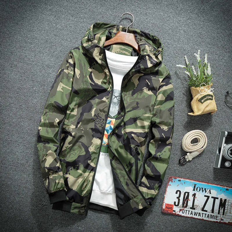 Amazon.com: Men's Cargo Camo Hoodie Jacket Zip Up