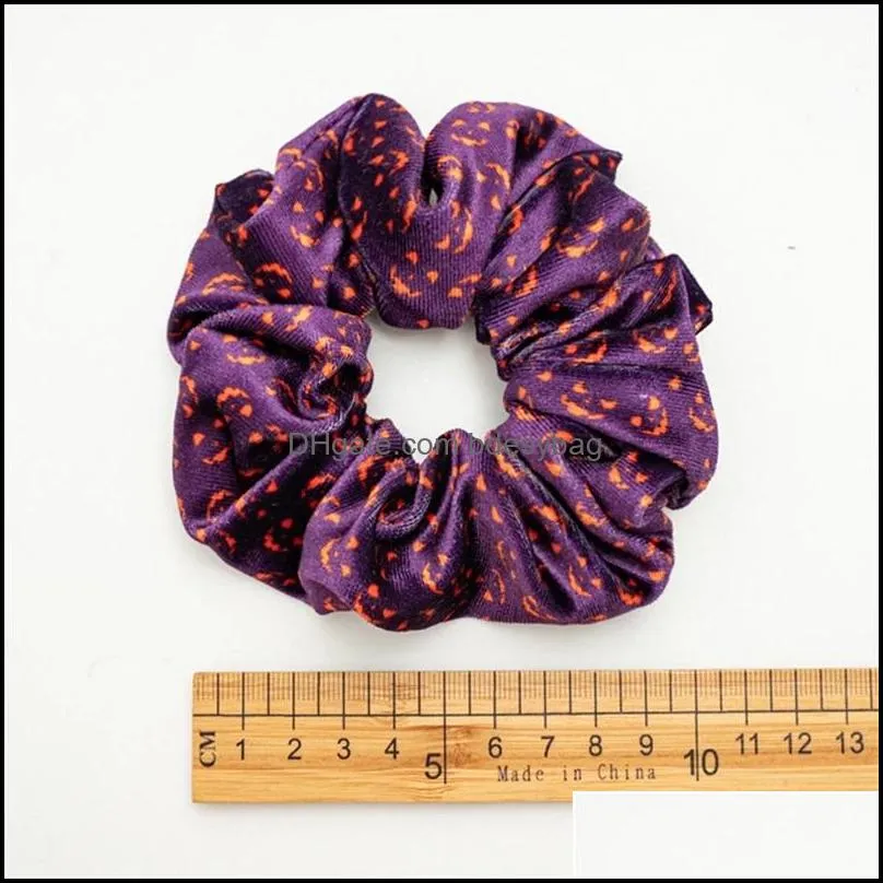 New Christmas Hair Ties Woman Printed Scrunchies Women Hair Accessories Headwear Hair Rope Gum Elastic Hairband