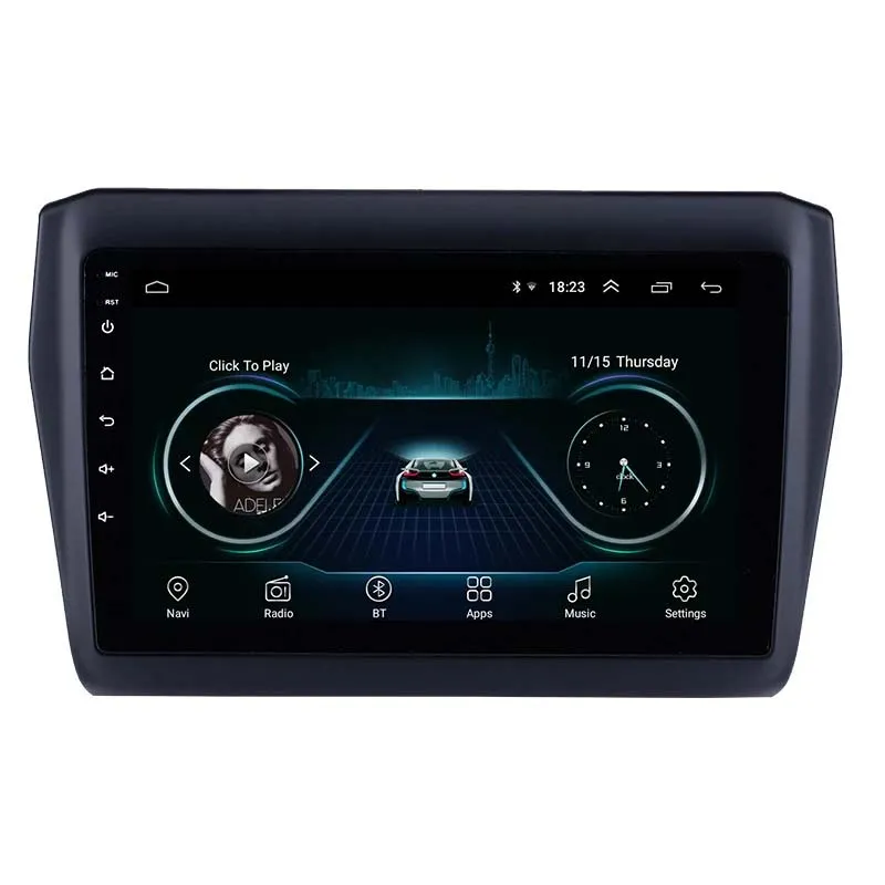 Araba DVD Radyo Multimedya Oyuncu Suzuki Swift 2017-2019 Android 9 inç HD Dokunmatik Ekran Bluetooth GPS Navigasyon