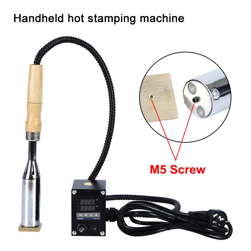 Livsmedelsutrustning 300W Läderhantverk Träkaka Brödpapper Logo Stämpel Branding Stämpling Machine Handheld Bronzing Tool Hot Press Machine