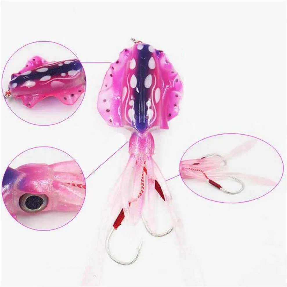 15cm 60g Glow Fishing Soft Squid Lure Octopus Sea Wobbler Bait Jigs  Silicone Lures242D4487286 From Nrdf, $5.12