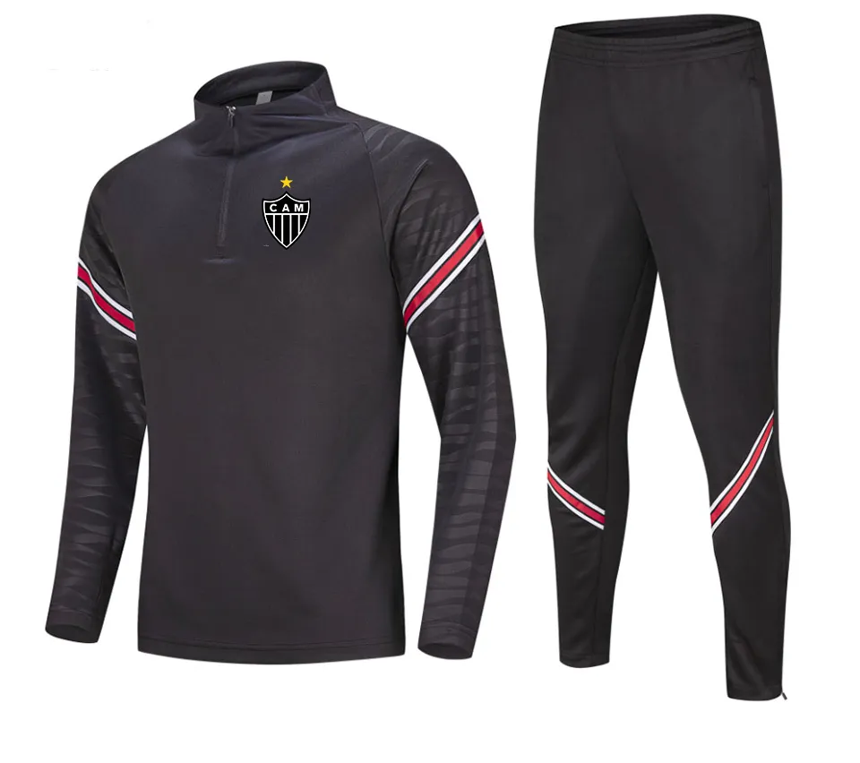 21-22 lubrifiant Atletico Mineiro Costume de sport de loisirs pour hommes semi-fermeture éclair sweat-shirt à manches longues sports de plein air costume d'entraînement de loisirs taille M-4XL