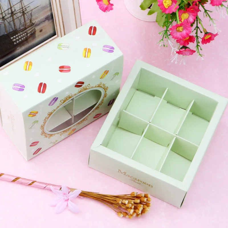 Cookie Cake Packaging Box Chocolate Biscuit Candy for Clear Window Carton Cardboard Wedding Gift Box YQ00822