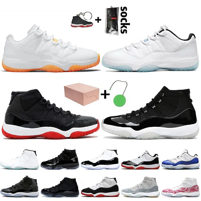 Concord 11s Classic Basketball Shoe 11 Zapatos 25º Aniversário Homens Mulheres Basquete Sapato Criado Platinum Tint Space Jam Gym Sneaker Mens Treinadores