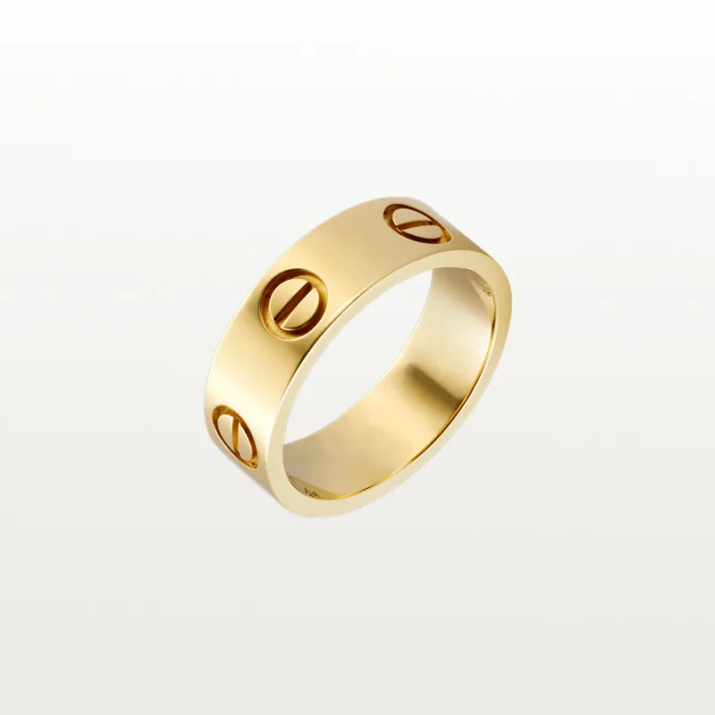 Projektant love ring światła luksuscrew pierścionka klasyczna luksusowa biżuteria 2022 Zespół Titanium Steel Stal Akcesoria mody nigdy nie zanikają notygwh