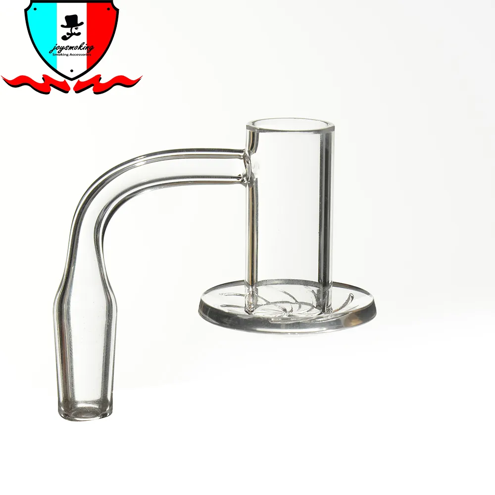 Regula 20mm Spinning Quartz Banger Clear Acessórios de fumar conjuntos 19mm 14mm 10mm masculino / feminino melhor uso com 2 pérolas de terp 1 tampa de carboidratos para plataformas de vidro Bong Dab