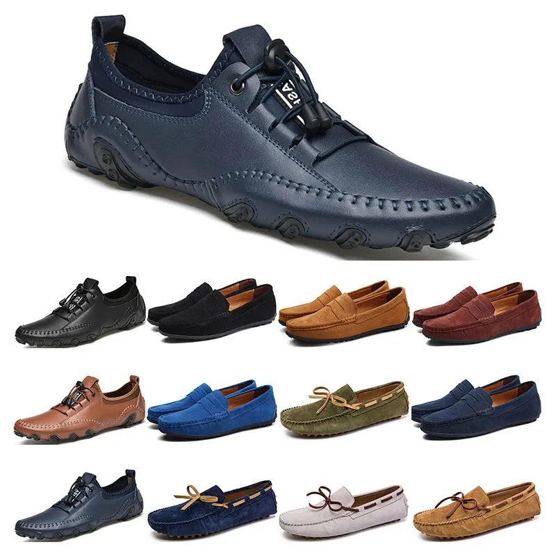 405 Scarpe casual da uomo in pelle stile britannico nero bianco marrone verde giallo rosso moda outdoor confortevole traspirante