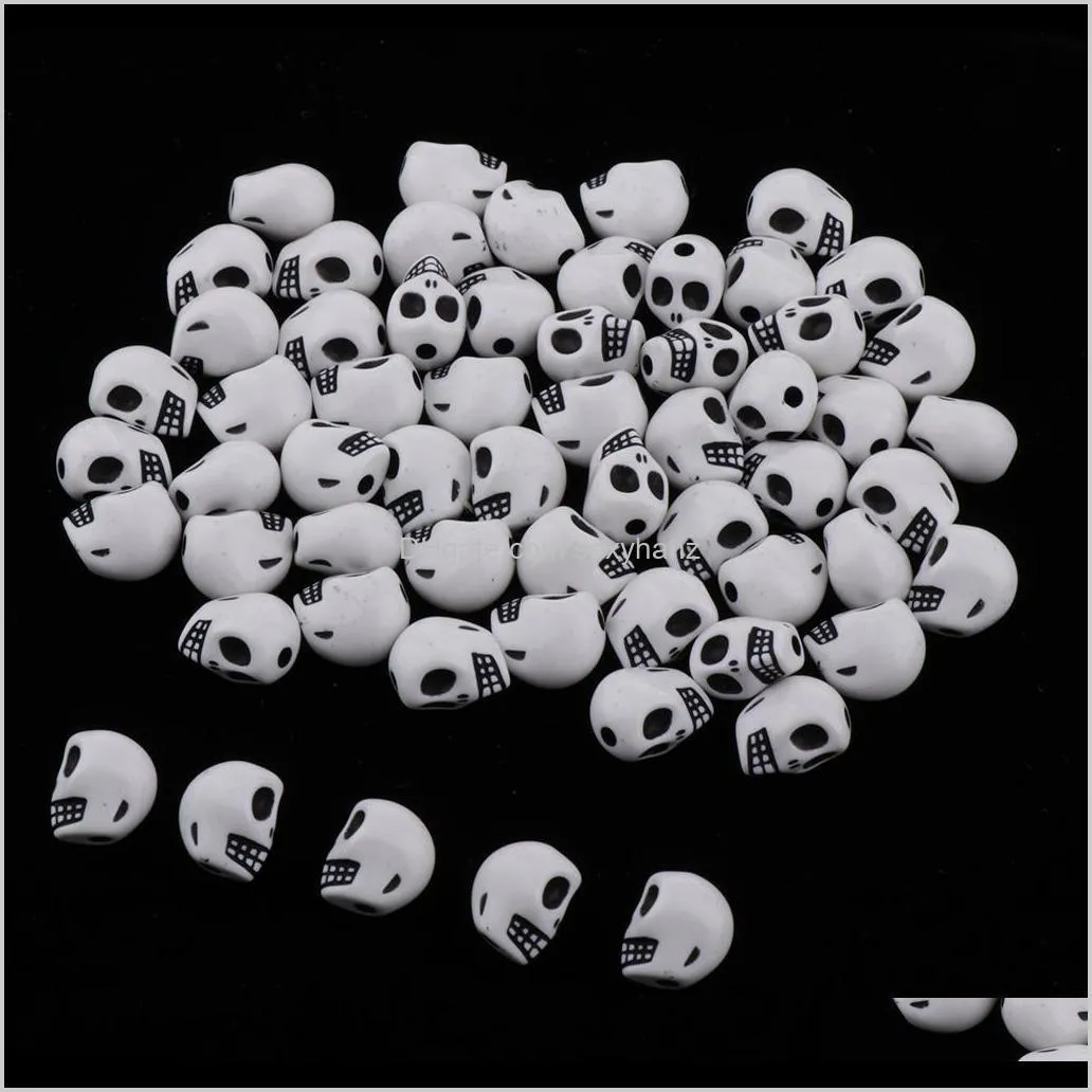 100pcs approx skull spacer beads-great diy accessories for necklace, bracelets and earrings making