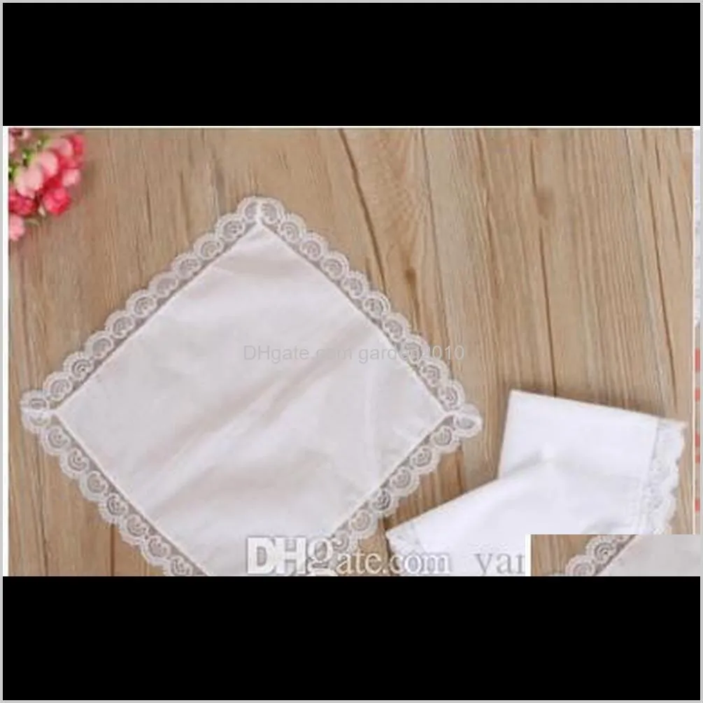 white lace thin handkerchief woman wedding gifts party decoration cloth napkins plain blank diy handkerchief 25*25cm