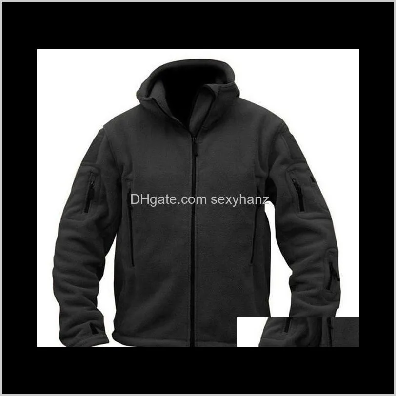 mens autumn winter fleece zipper hoodies long sleeve hooded sweatshirt tactical tracksuit jacket outerwear coat for men