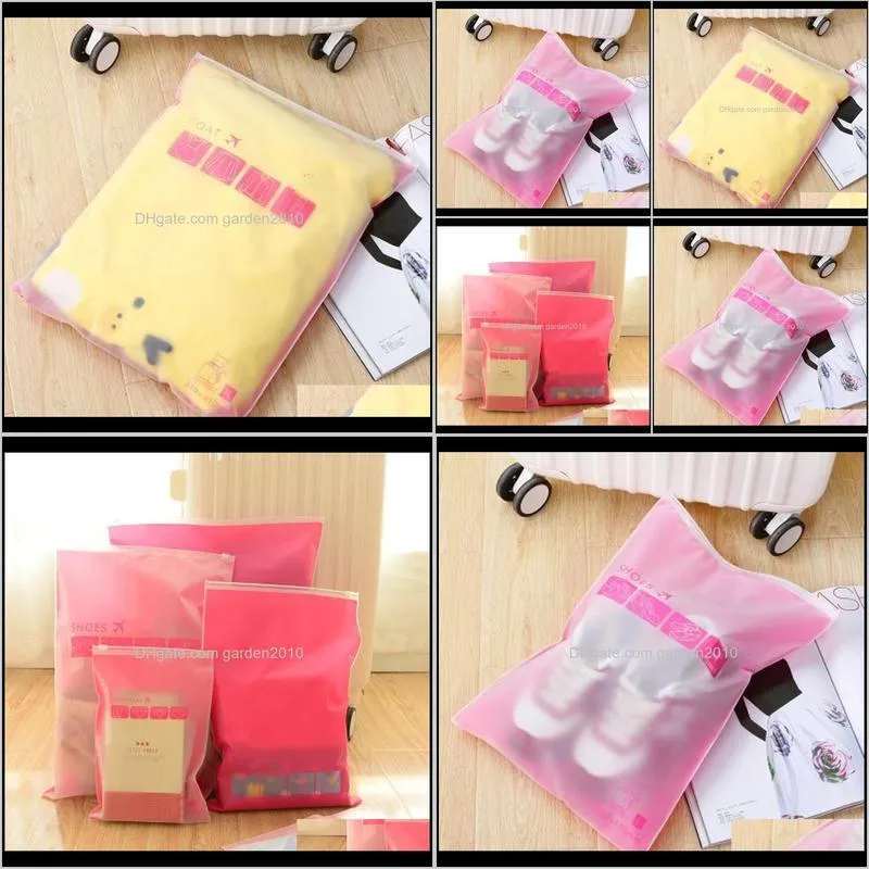 10pcs waterproof clothing, outdoor travel receive bag transparent finishing package travel clothing shoes receive bag
