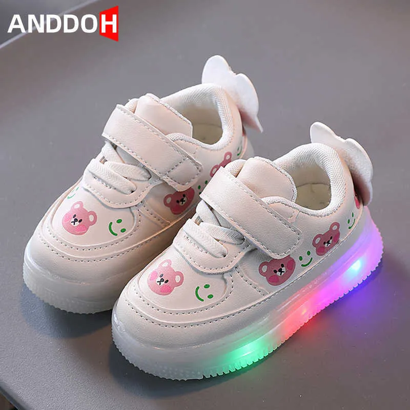 Maat 21-30 baby antislip lichtgevende schoenen met led-verlichting kinderen gloeiende sport sneakers jongens meisjes kinderen licht op peuterschoenen G1025