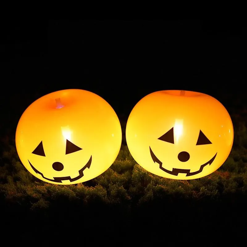 Cuerdas 5pcs Balloon LED Linterna de calabaza Decoraciones de Halloween para el hogar Luces al aire libre Haunted House Decor