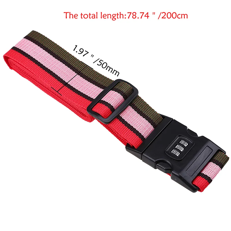 6 Cinghie Per Bagagli Colorate Regolabili 100-188 Cm – Fascette Per Valigie Da Viaggio In Nylon Robusto