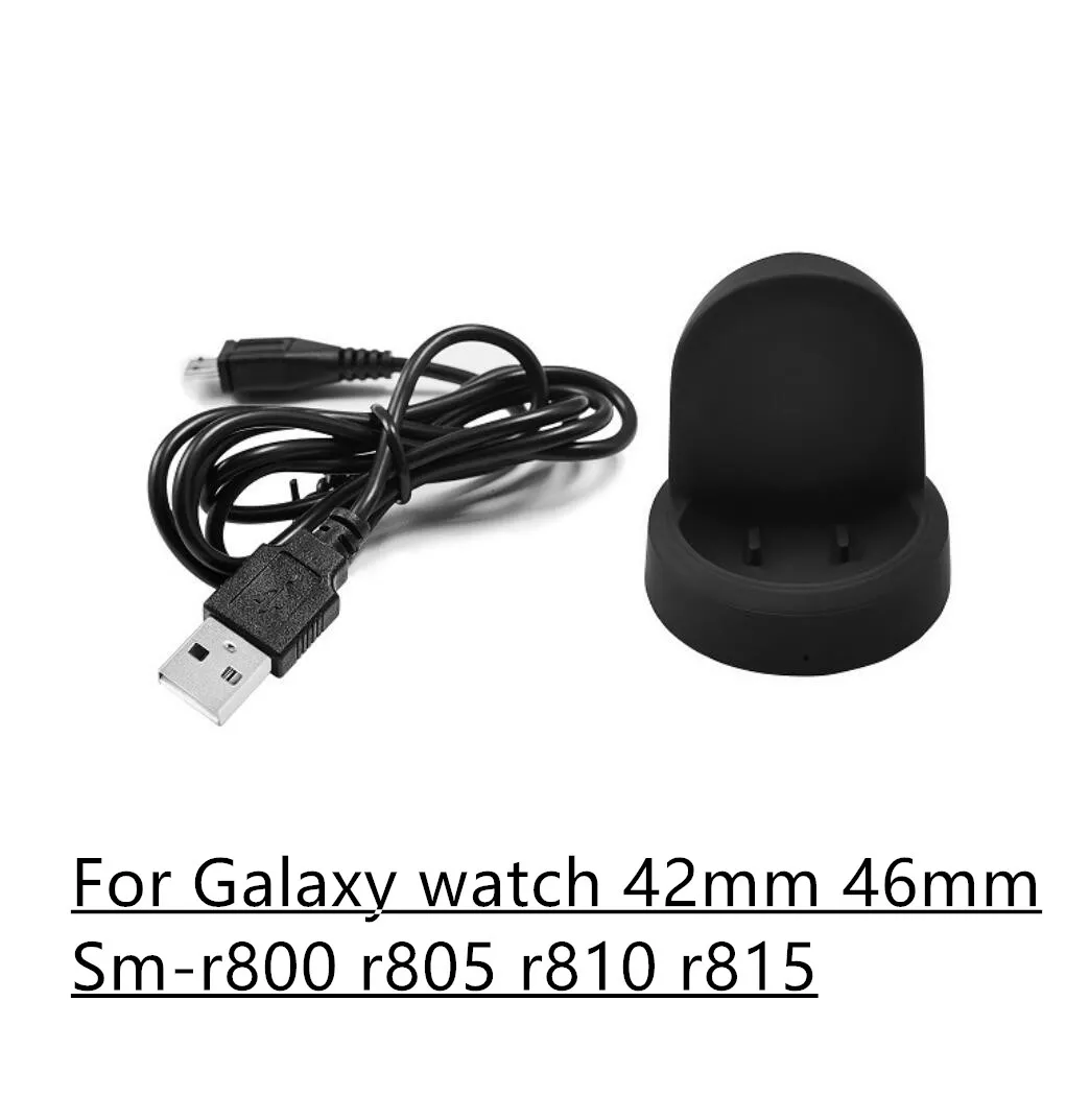 Charger Dock Base de carregamento USB rápido com indicador para Samsung Galaxy Watch 42mm 46mm SM-R800 R805 R810 R815