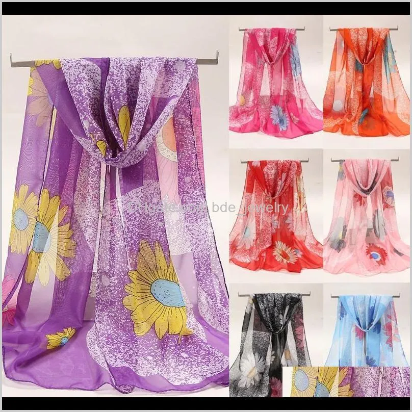 bufanda de mujer para el cuello women flower print long soft wrap scarf simulation silk shawl scarves luxury women scarf new&f14