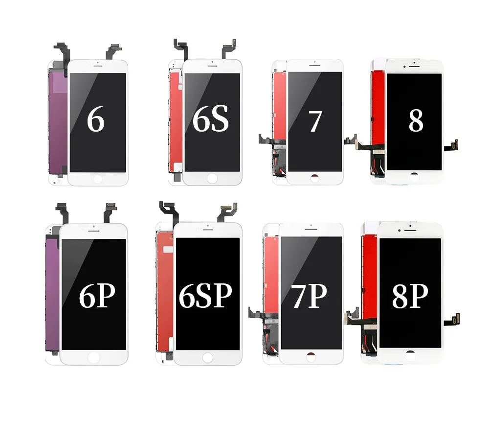 Telefone celular LCD Display Touch Screen Substituição para iPhone 6 6S 6PLUS 6SPLUS 7 7PLUS 8 8Plus