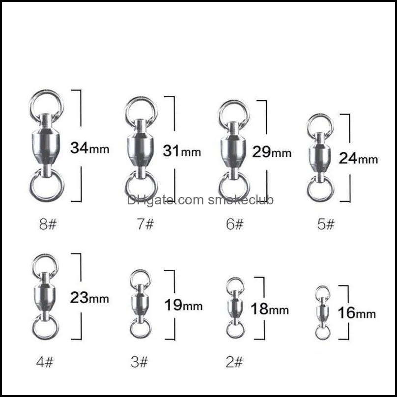 Single Melt Ring Swivel High Speed Fishing Ball Bearing Metal Stainless Steel Fishings Tackle New Arrival 0 95jy UU