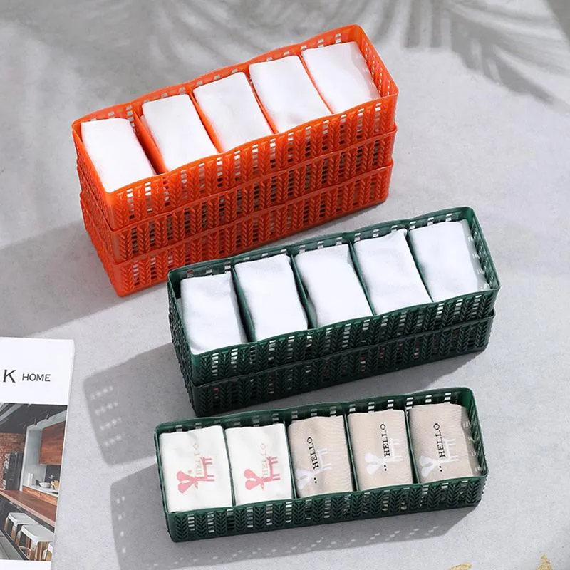 Stackable Drawers For Clothes 5 Grid Plastic Underwear Box Closet