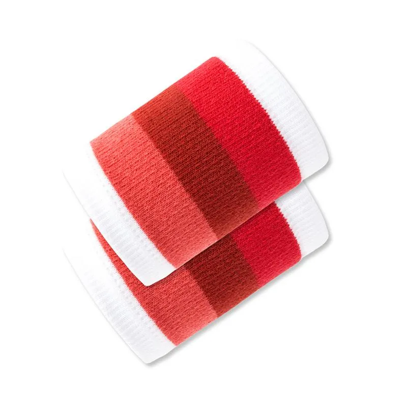 Bunte Baumwolle Sport Schweißband Armband Handgelenk Schutz Laufen Badminton Basketball Klammer Nylon Schweiß Band Für Gym Yoga Support277H