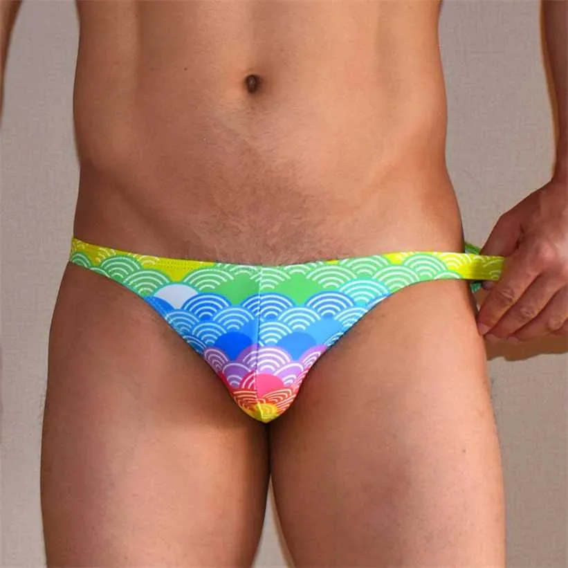 Sexig mens bikini badkläder låg midja simma bricks simning trunks för ungdom pojkar baddräkt strand bad shorts zwembroek man desmiit 220114