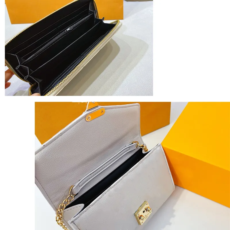 Fashion high quality Ladies handbag women`s bag brand retro luxuryLady`s messenger designer portable wallet zipper European and American star three in one set