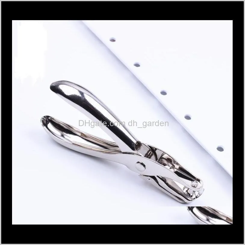 240 pcs metal 6mm pore diameter punch pliers single hole puncher hand paper scrapbooking punches 1-8 pages paper hole puncher sn2515