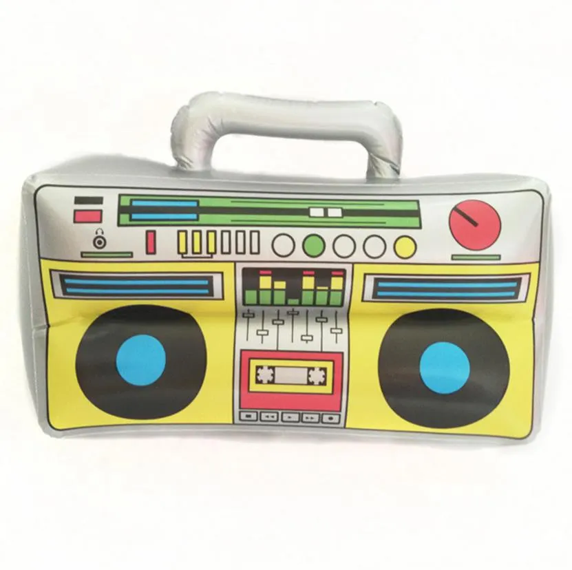 80's Style Inflatable Boom Box Speaker - Blow-Up Novelty Radio For Parties