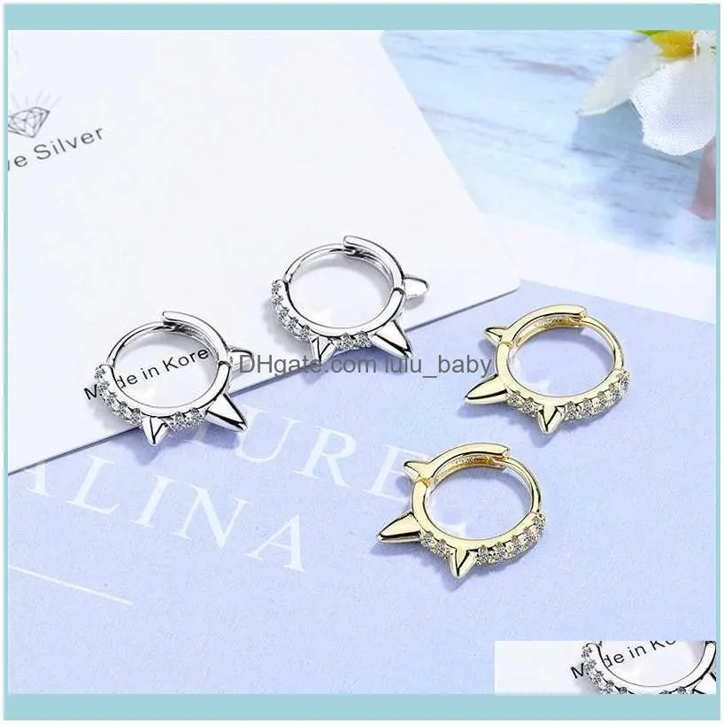 Hoop & Huggie Gold Silver Color 2021 Earrings For Women Party Gift Hip Hop Punk Cubic Zircon Earring Kolczyki Oorbellen1