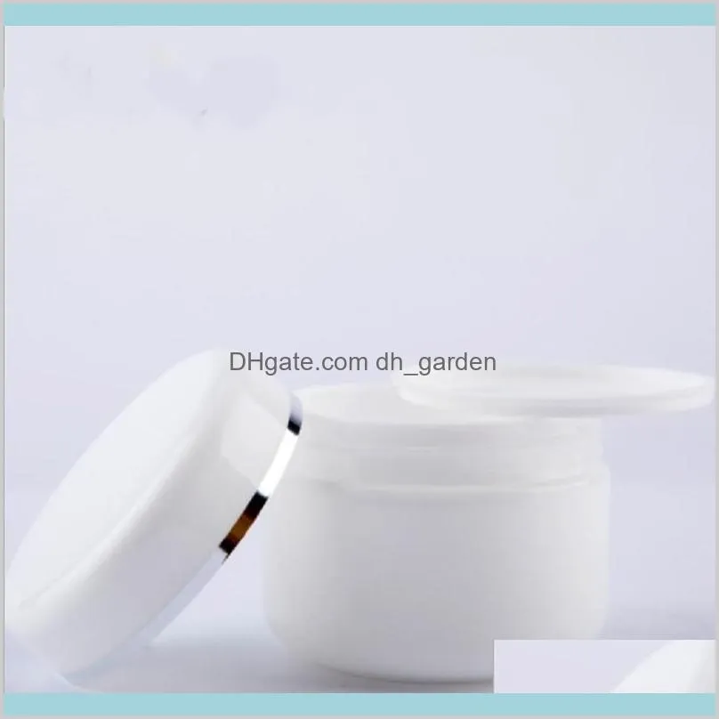 20/30/50/100/150/200g White Plastic Refillable Container with