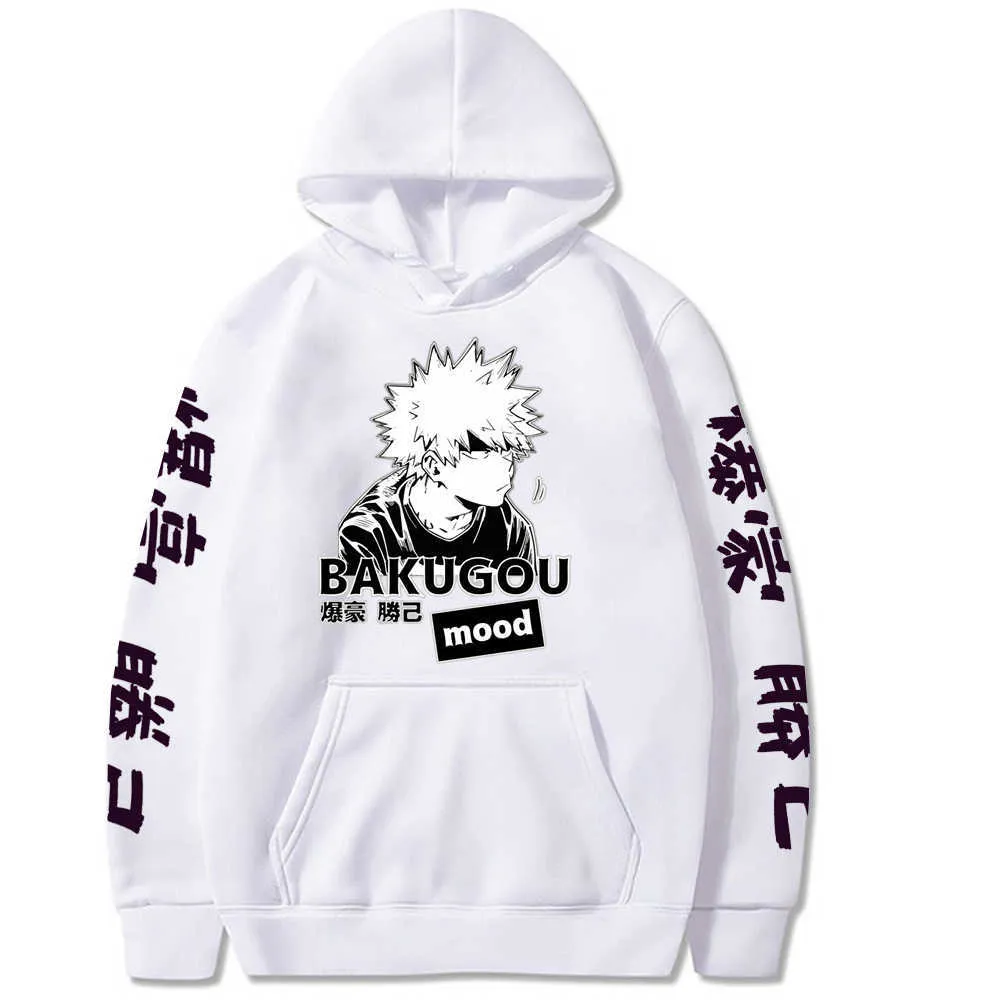 Japan Anime Harajuku My Hero Academia Cosplay Felpa con cappuccio Donna Uomo Felpa Bakugou Katsuki Pullover Giacca con cappuccio Sportswear H0818