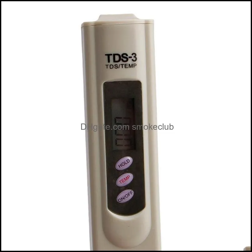 Digital TDS Meter Monitor TEMP PPM Tester Pen LCD Meters Stick Water Purity Monitors Mini Filter Hydroponic Testers TDS-3 in paper box
