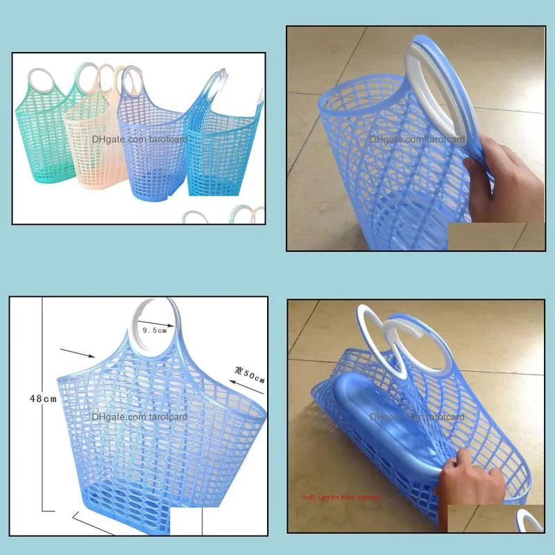 Newest Large plastic Portable Hand Kitchen Storage Shopping Basket Fruit Vegetable Basket