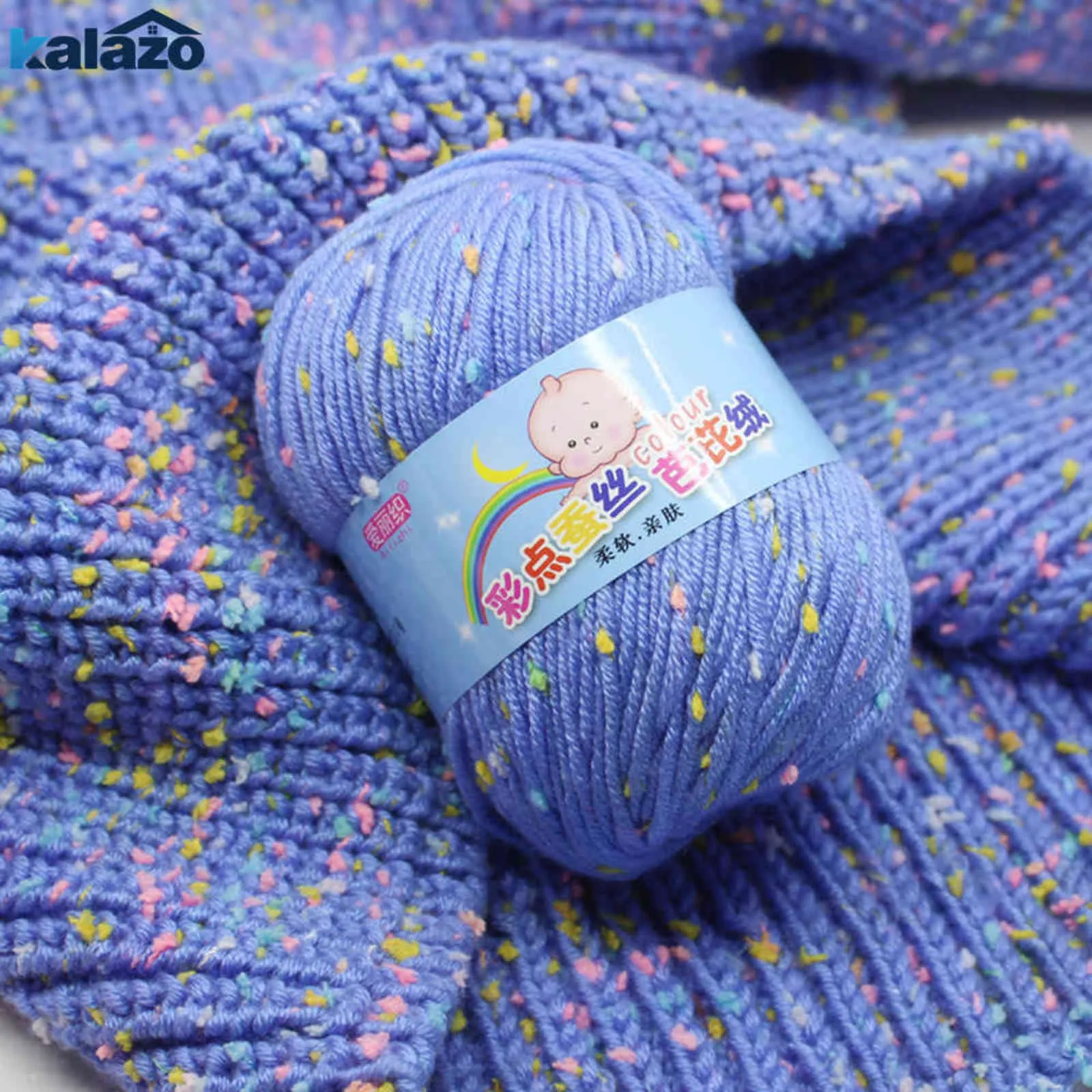 1 PZ 50 g/pz Sciarpa Morbida Cappello Filato Maglieria Bambino Cotone Lana Morbido Caldo Crochet Filato per il Mestiere di DIY cucito A Mano Forniture per maglieria Y211129