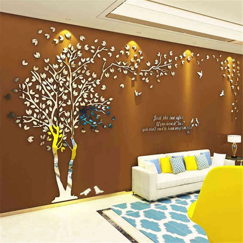 Large Decorative Mirror Wall Stickers 3D DIY Tree... From Dou08, $29.7 ...
