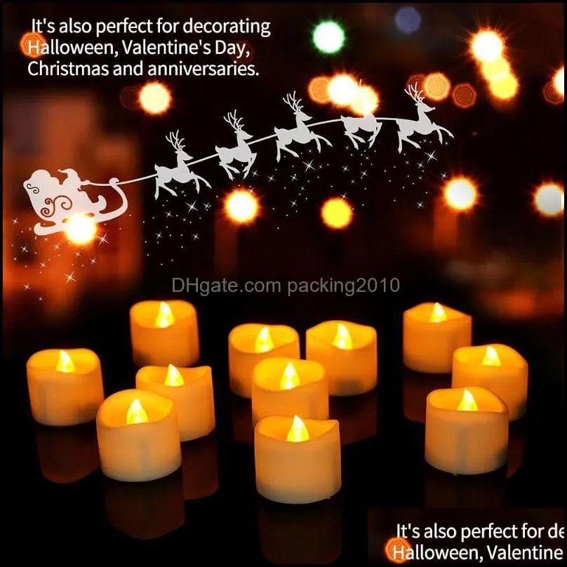 12 Pcs Realistic And Bright Flickering Electric Candle Light With Built-In Timer Flameless LED Light