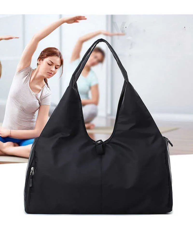 Nylon Women Men Travel Sports Gym Shoulder Bag Large Waterproof Nylon Handbags Black Pink Color Outdoor Sport Bags 2019 New (8)