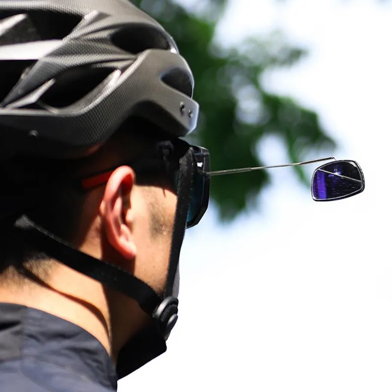 Cycling Glasses with Mirror: 360° Adjustable Rear View for