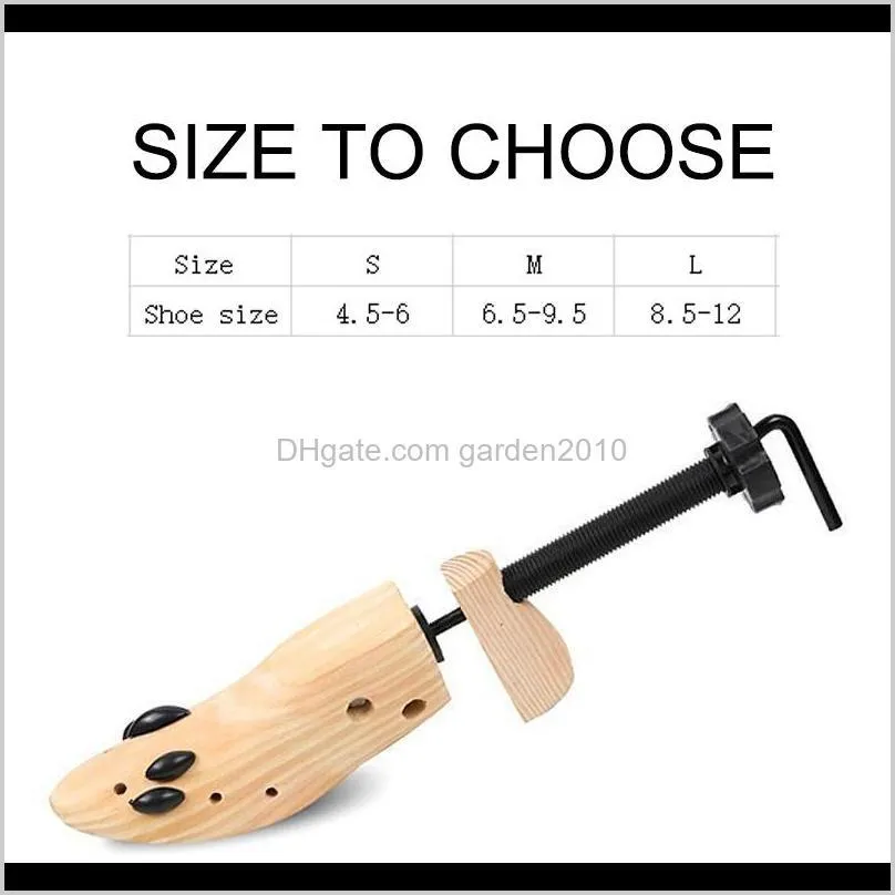 rantion shoe stretcher men women wooden shoes 1 piece tree shaper rack wood adjustable flats pumps boots expander trees s/m/l 201109