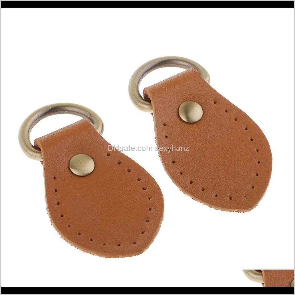 2 pieces sew on leather handle buckles tabs diy shoulder bag handbag replacement