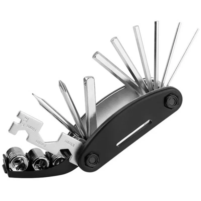 16 In 1 Mountain Bike Multi Tool Hex Screwdriver Wrench Black From