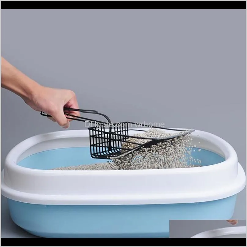 three color cat litter spoon stainless steel metal stool pet garbage sand shovel excrement artifact dog cle grooming