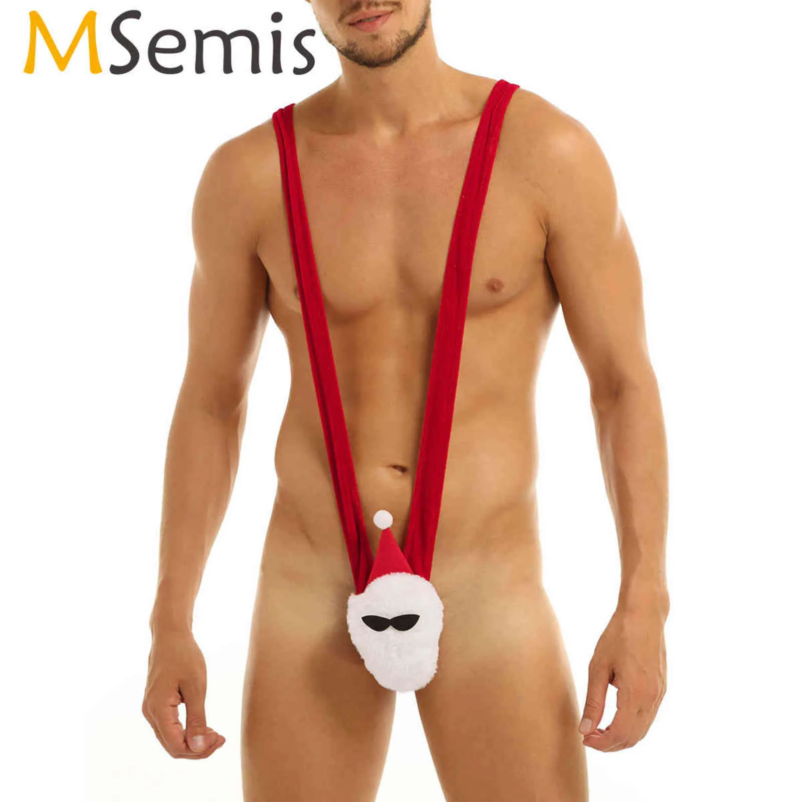 NXY Slip e Mutandine MSemis Mens Sexy Lingerie G String Velluto Costume di Natale Sissy Crotchless Gay Intimo Uomo Perizoma 1126
