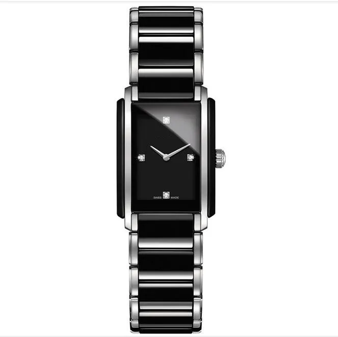 Black Ceramic Wrist Watch For Ladies Womens Quartz Watch 