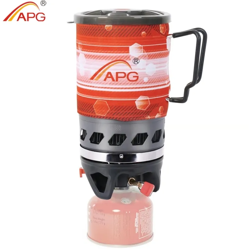 APG Outdoor Portable Cooking System with Heat Exchanger Pot: Hiking and ...