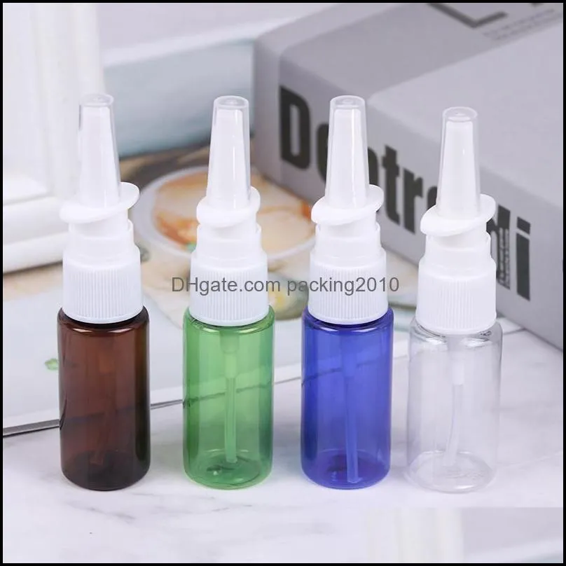 5pcs 15ML PET Empty Bottle Plastic Nasal Spray Bottles Pump Sprayer Mist Nose Spray Refillable Bottles For