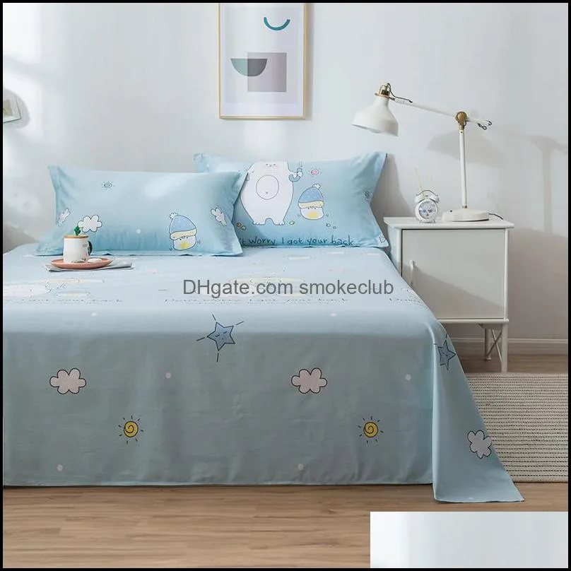 Sheets & Sets Flat Sheet For Children Adults Single Double Bed Cartoon Bedsheets (No Case) XF707-49