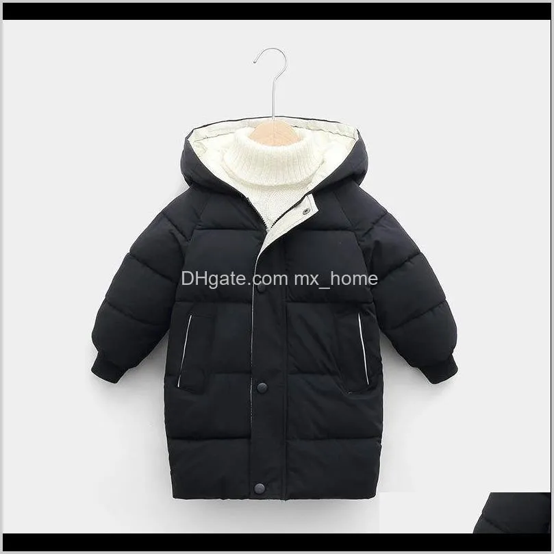 children`s down coat winter teenage baby boys girls cotton-padded parka & coats thicken warm long jackets toddler kids outerwear